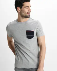 Camiseta Personalizada para Hombre de Manga Corta, Diseño Nuevo, Alta Calidad OEM, 200gsm, Spandex/Poliéster, Ecológica, Transpirable, Precio Económico, Lisa - Product Image 1