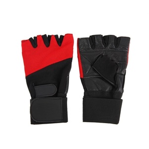 Half-Finger Leather <b>Fitness</b> <b>Gloves</b> for Gym Use - Product Image 1