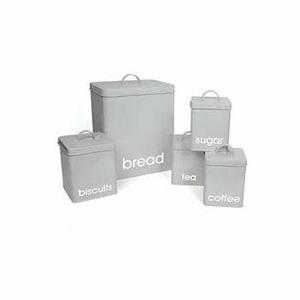 Ensemble de 3 boîtes à pain rectangulaires en métal uniques avec design écologique dans une boîte en carton pour la cuisine - Product Image 4