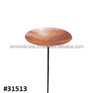 Décoration de bain d'oiseaux, sur pied, métal pur, cuivre, pour jardin - Product Image 1