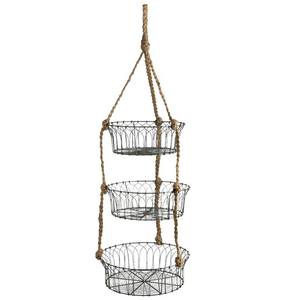 Panier à légumes suspendu en fil métallique, pour réfrigérateur, avec cordon - Product Image 1