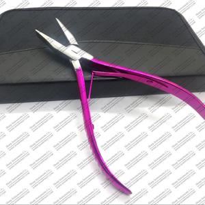 Kit de Pinzas para Extensiones de Cabello con Cinta Adhesiva de Acero Inoxidable con Mango Rosa - Product Image 1