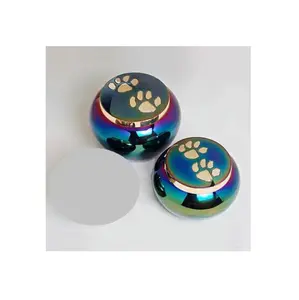 Urna funeraria de latón para cremación de mascotas, urna funeraria tallada a mano para cenizas de perros y gatos, oferta - Product Image 1