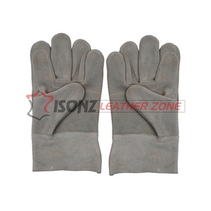 Gants de soudage en cuir ISONZ Leather Zone, en cuir de vachette pleine fleur, 10 pouces, grands, non doublés, anti-coupure, anti-chaleur, pour soudage TIG/MIG - Product Image 1
