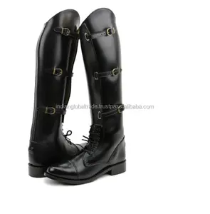 Black Horse Riding Long Boots - Made Of Pure Leather Long Boots For Horse Riding