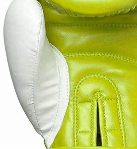 Guantes de boxeo de color verde claro con rayas blancas, Muay Thai, Kick Boxing sarung tangan Punching MMA, entrenamiento - Product Image 4