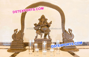 Puerta de entrada de bienvenida de fibra de boda puerta de entrada decorada con flores de boda estilo Rajwada puerta de entrada de boda EE. UU. - Product Image 6