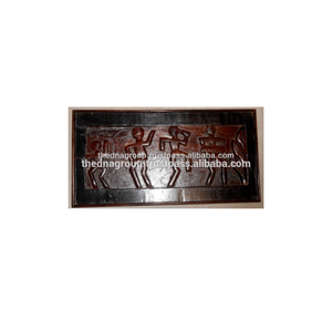 Arte tribal de decoración de pared tallada en madera al por mayor - Product Image 1