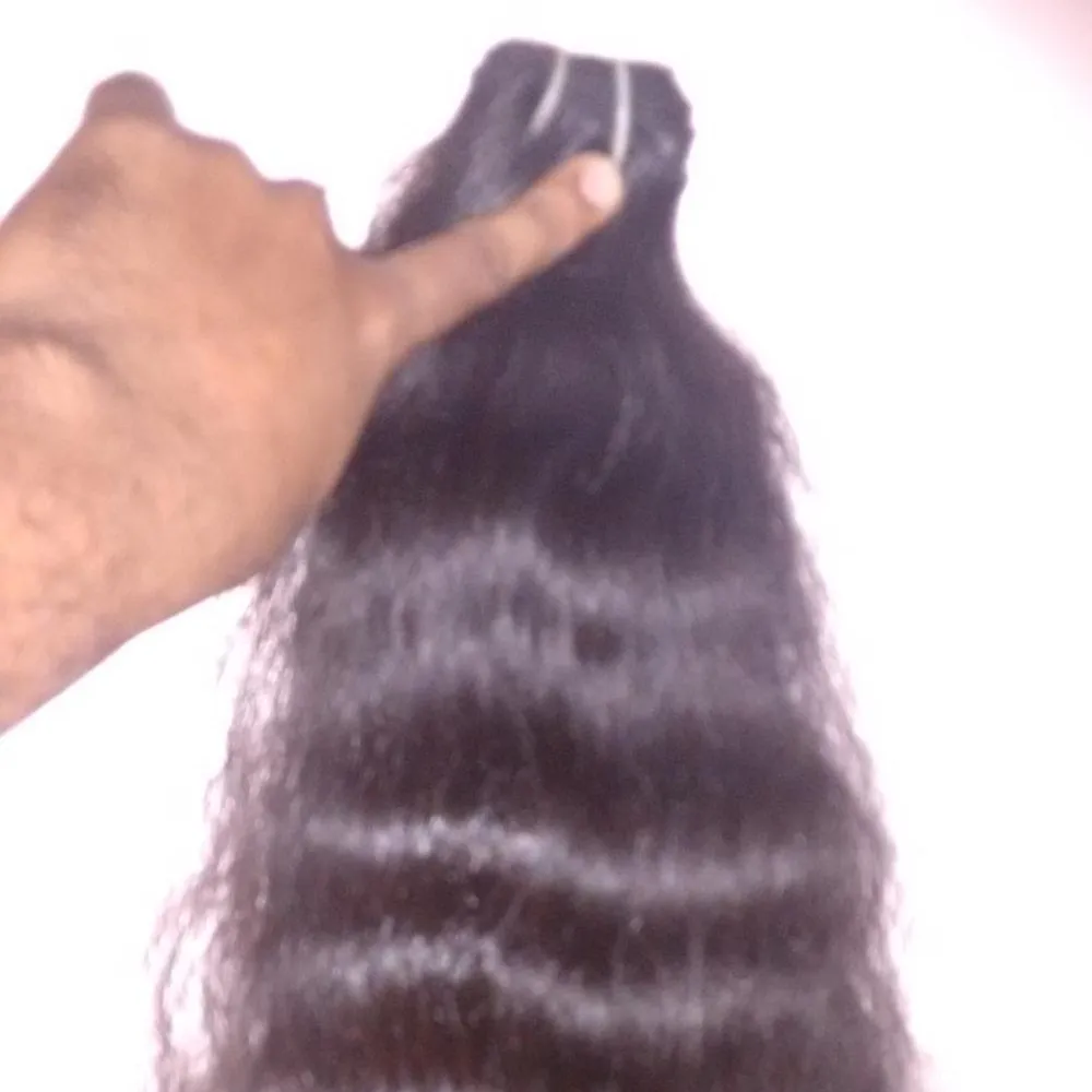 Натуральный Необработанный стежок для волос. Южно-индийские человеческие волосы из Индии