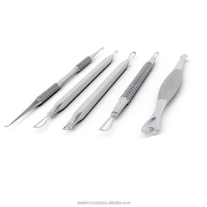 Kit professionnel de pinces courbées en acier inoxydable pour l'élimination des points noirs et des boutons, extracteur d'imperfections pour le traitement de l'acné - Product Image 2