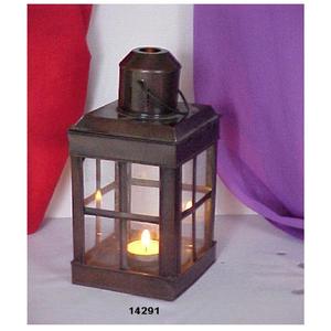 Vente chaude Antique Métal & Verre Photophore Lanterne Forme Carrée Votive Thé Lumière Titulaire pour La Maison Décoration De Noël - Product Image 1