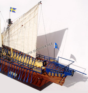 CALLMAR (KALMAR) GALLEY SUÉDOISE MODÈLE EN BOIS BATEAU Peint Artisanat Cadeau D'affaires FB0050W - Product Image 2