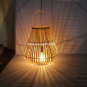 Abat-jour en bambou et rotin fait à la main, vente chaude, décoration d'intérieur, lampes en osier, artisanat, tissé à la main, fabriqué au Vietnam - Product Image 4