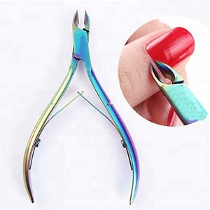 Juego de pinzas para uñas de acero inoxidable con logotipo personalizado superventas, 5 uds., manicura, pedicura, empujador de cutículas, pinzas para esmalte de uñas, dedos - Product Image 4