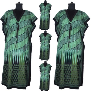 Factory Oem Customized Pure Cotton Maxi Long New Printed Long <b>Kaftan</b> Trendy Design Fashionable Floral Printed Cotton <b>Kaftan</b> - Product Image 1