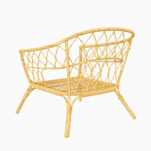 Chaise d'amour en osier de rotin de style traditionnel pour les meubles de maison de salle à manger et de cuisine - Product Image 5