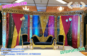 Mdhndi de temática marroquí para escenario, decoración de Ceremonia de Maharani Sangeet - Product Image 6