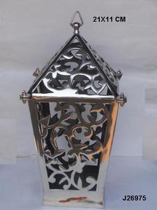 Lanterne à bougie en métal en aluminium coulé en forme de dôme hexagonal, finition nickel brut, pour la décoration de la maison, vente chaude - Product Image 4