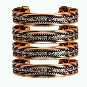 <b>Copper</b> Alloy Cuff Magnetic Health Bracelet-Unisex Classic Christian Handmade - Product Image 3