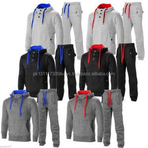 Mens Full Tracksuit Fleece Hooded Jogging Bottoms Joggers - Product Image 4
