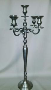 SILVER <b>Candelabra</b> With Glass Votive/<b>CANDELABRA</b> CENTER PIECE DECORATION 100 CMS on SALE - Product Image 4