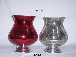 Candelabros de aluminio fundido de gran venta con chimenea de vidrio en muchos colores decoración del hogar vajilla portavelas - Product Image 2