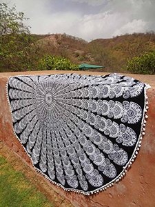 พรมผนังฮิปปี้ราชินีอินเดียสำหรับหอพักพิมพ์ลายช้างแมนดาลาผ้าคลุมเตียงแขวนผนัง - Product Image 6