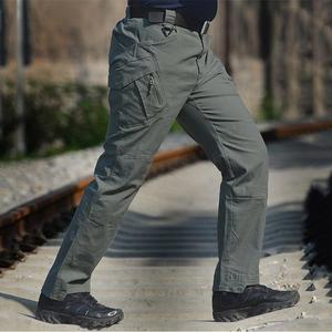Pantalones Cargo de Moda Ecológicos, Negros, 100% Algodón, Cintura Media, Cierre de Botones, Venta al Por Mayor 2018 - Product Image 4