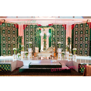 Vela única pared etapa decoración boda sostenedor de vela del Metal pared escenario matrimonio etapa telón de fondo de paneles - Product Image 1