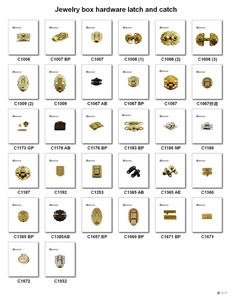 Loquets de verrouillage en acier Decatur C1669 (33x57mm) avec différentes finitions pour fermoir décoratif sur les boîtes à vin et à bijoux - Product Image 2