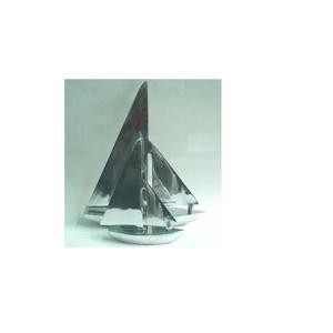 Espejo pulido aluminio barco réplica decoración náutica escultura de Metal decoración del hogar hecho a mano proceso fundido modelo artesanal 38x26cm - Product Image 4