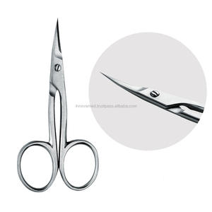 New Hot Selling <b>Curved</b> Stainless Steel Cuticle <b>Scissors</b> Pushers Sharp Blade-Nail Care Beauty Tools (Arrow Point Design Half Gold - Product Image 6