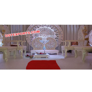 Diseñador Paisley Silla de boda de madera Boda India Mandap Sillas Set para la venta Boda Sillas de madera tallada Fabricante Venta - Product Image 1
