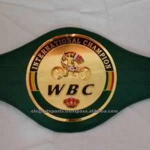 Ceinture de championnat de boxe intercontinentale WBC plaquée or taille adulte - Product Image 1