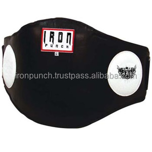 Custom Logo Black Leather Sports Safety Belly Pad EVA Plastic Foam Fitness Chest Guard <b>for</b> Boxing & Martial Arts - Product Image 1