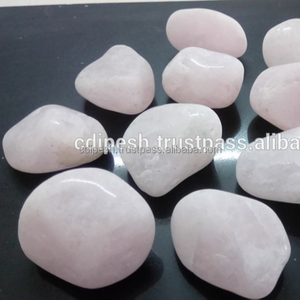 Éclats de pierre de quartz rose de haute qualité et petits galets ronds de galets blancs exportent de la qualité fabriqués à la main en Inde - Product Image 1