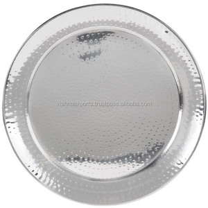 Custom Size <b>round</b> Stainless Steel <b>Serving</b> <b>Tray</b> for Home Premium Quality <b>Serving</b> <b>Trays</b> - Product Image 1