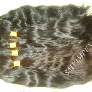 100% cabello Remy indio virgen Natural a granel extensiones de cabello humano de templo de alta calidad cutícula alineada pelos crudos sin trama - Product Image 1