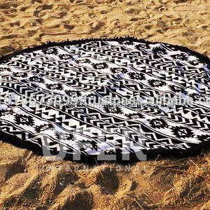 Serviette de plage ronde avec glands, 100 cm, convient pour enfants, ue - Product Image 3