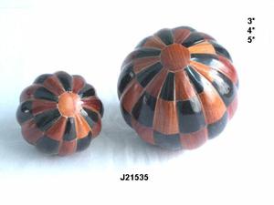 Boules décoratives en mosaïque d'os de style citrouille faites à la main, disponibles dans toutes les tailles et toutes les couleurs, décoration d'intérieur - Product Image 6