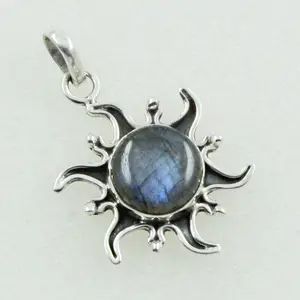 Óculos de sol Forma 925 Prata Esterlina Jóias Pingente, Labradorite Pedra Pingente, Pingente de Jóias Atacadista Índia