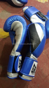 Gants de combat et de boxe en cuir, 20 pièces, meilleure vente, en couleurs bleues, 8oz, 10oz, 12oz, 14oz, 16oz, vente en gros, OEM personnalisé - Product Image 5