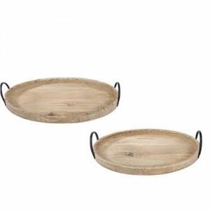 Bandeja de madera para té, bandeja de madera antigua decorativa - Product Image 1