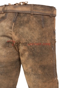 Pantalones Cortos Bávaros Alemanes de Gamuza de Cabra Personalizados, Unisex, de Cuero Genuino, Lederhosen, Talla Grande, Antiarrugas, de Secado Rápido, Bordados - Product Image 2
