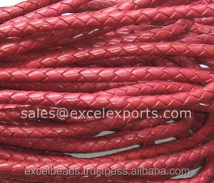 Wholesale Braided Leather Thong in 3mm 4mm 5mm Sizes Jewelry Crafts Arts <b>DIY</b> <b>Kit</b> Accessory With Steel Glass Nylon Beads - Product Image 5