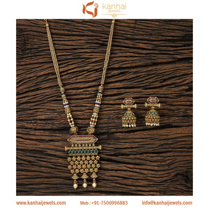 Grossiste et fabricant de pendentifs mala longs antiques avec plaqué or 17087 en bijoux ethniques - Product Image 2