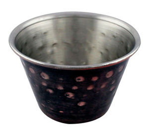 Tasse à confiture martelée de couleur antique vente en gros de cuisine en acier inoxydable et tasse à sauce de table en métal - Product Image 1