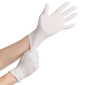 Gants sans Latex naturels, poudre, 5.0g, blancs - Product Image 1
