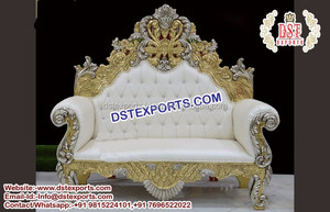 Royal Maharani โลหะทองเหลืองสำหรับงานแต่งงานโซฟาโลหะทองเหลืองสำหรับงานแต่งงาน - Product Image 6