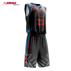 Uniformes de basket-ball réversibles unisexes, sublimés, grandes tailles, respirants, 100% polyester, antibactériens, séchage rapide - Product Image 5